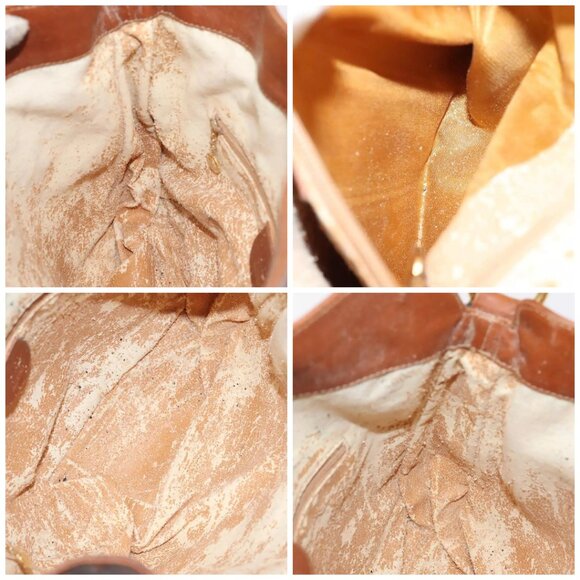 GUCCI Bamboo Hand Bag Suede Brown Gold 001 - Picture 15 of 16